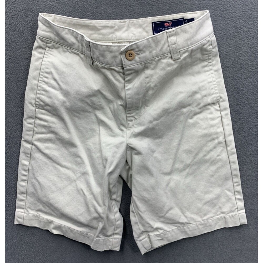 Vineyard Vines By Shep & Ian Boys Chino Shorts Khaki Beige School Size 10